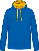 Kariban K 446 Kontrastní mikina s kapucí 20.K446 light royal blue/yellow