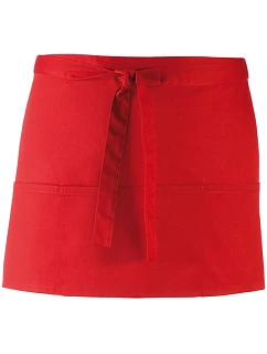 Premier PR 155 Krátká zástěra do pasu s kapsou "Colours" 39.0155 red