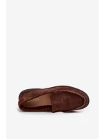 Dámské z eko semiše čokoládové model 21714958 - Boto Dámské z eko semiše čokoládové model 21714958 - Boto