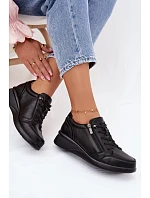 Kožené polobotky Sneakersy na platformě Vinceza 79644 Černé Kožené polobotky Sneakersy na platformě Vinceza 79644 Černé