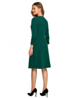 Dámské šaty s vázaným výstřihem model 18435363 zelené - STYLOVE