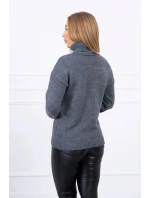 Svetr s rolákem S2020-16 tmavě šedý - Kesi