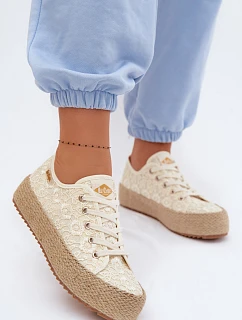 Krajkové tenisky model 22251516 béžové - Lee Cooper