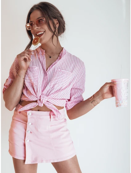 Dámské šortky světle růžové model 21977687 - Dstreet Dámské šortky světle růžové model 21977687 - Dstreet