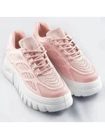 Růžové sportovní dámské boty na platformě (S222) Růžové sportovní dámské boty na platformě (S222)