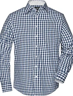 Daiber JN 617 Popelínová kostkovaná košile s dl. rukávem 02.0617 navy/white