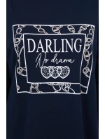 Darling tunika s potiskem námořnická modř S/M - L/XL Darling tunika s potiskem námořnická modř S/M - L/XL
