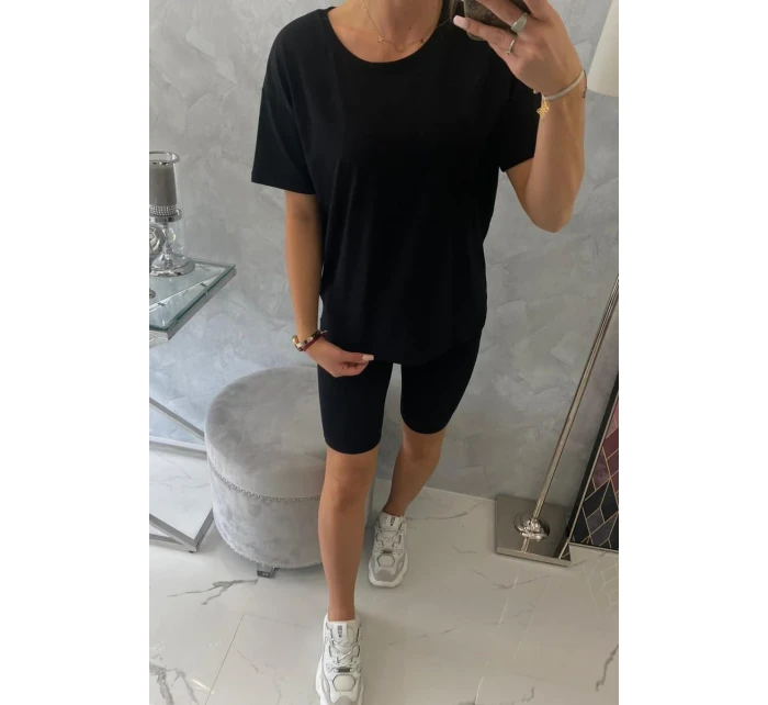 Souprava top+legíny černá