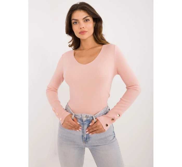 Sweter AT SW model 20493437 jasny różowy - FPrice Sweter AT SW model 20493437 jasny różowy - FPrice