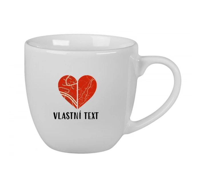 Personalizovaný keramický hrnek 400 ml - dvě mapy jako srdce Personalizovaný keramický hrnek 400 ml - dvě mapy jako srdce