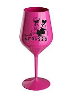 NERUŠŠŠ - růžová nerozbitná sklenice na víno 470 ml NERUŠŠŠ - růžová nerozbitná sklenice na víno 470 ml