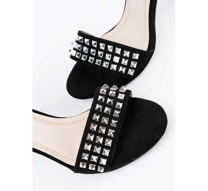 Trendy černé dámské sandály na jehlovém podpatku Trendy černé dámské sandály na jehlovém podpatku