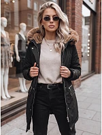 Dámská bunda SNOWFALL parka černá FashionStreet TY4087 Dámská bunda SNOWFALL parka černá FashionStreet TY4087