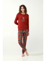 Vamp - Vánoční dámské pyžamo s ozdobnými lokty 21510 - Vamp Vamp - Vánoční dámské pyžamo s ozdobnými lokty 21510 - Vamp