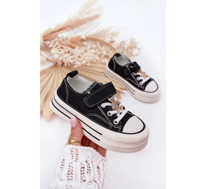 Dívčí Tenisky Se Zlatým Černé model 21700486 - Boto Dívčí Tenisky Se Zlatým Černé model 21700486 - Boto