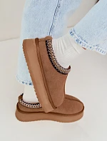 Kožené semišové zimní boty Vinceza 97972 Camel