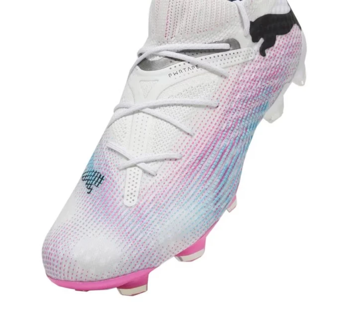 Pánské fotbalové boty / kopačky Future 7 Ultimate FG/AG M 107599 01 Bílá s růžovou - Puma