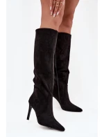 Kozačky na podpatku model 220514 Step in style Kozačky na podpatku model 220514 Step in style