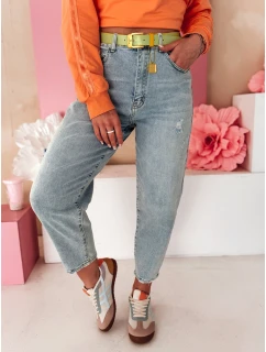 Dámské džínové kalhoty mom fit MOMTEZ blue FashionStreet UY2485