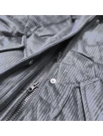 Šedá dámská zimní bunda s kapucí model 21773185 - Libland