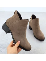 Dámské boty na bloku zateplené béžové Potocki 12472 Dámské boty na bloku zateplené béžové Potocki 12472