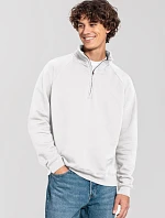 Fruit of the Loom Iconic Premium Zip Neck Sweat Těžká mikina s 1/4 zipem 16.2288 white
