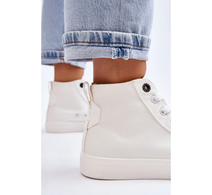 Dámské vysoké tenisky Big Star Bílé model 21610396 - Big Star Shoes Dámské vysoké tenisky Big Star Bílé model 21610396 - Big Star Shoes