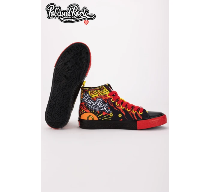 Tenisky Pol'and'Rock Festival X Big Star SS174501 Černo-Červené Tenisky Pol'and'Rock Festival X Big Star SS174501 Černo-Červené
