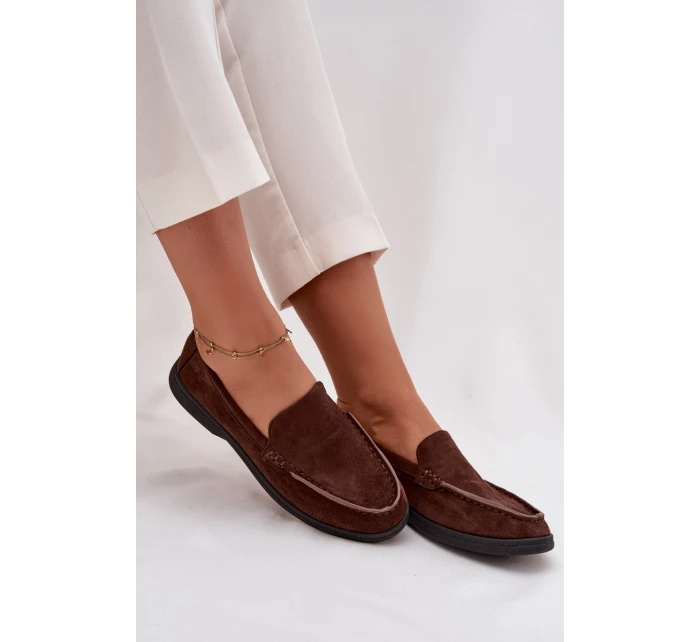 Dámské z eko semiše čokoládové model 21714958 - Boto Dámské z eko semiše čokoládové model 21714958 - Boto