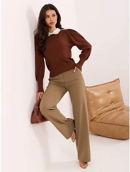 Sweter IR SW model 22400853 jasny brązowy - FPrice Sweter IR SW model 22400853 jasny brązowy - FPrice