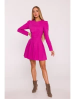 M884 Denimové šaty - růžové