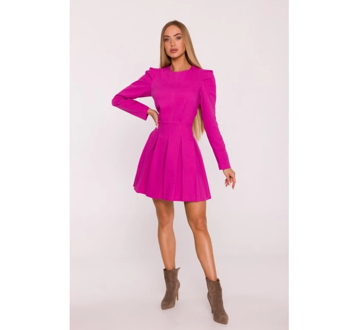 M884 Denimové šaty - růžové