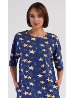 Dámské domácí šaty s tříčtvrtečním rukávem Hvězdy