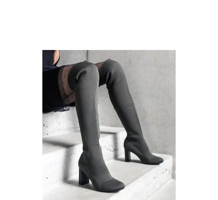 Kozačky na podpatku  model 205778 Solea