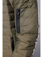 Pánská prošívaná khaki bunda bomber (MY02-3) Pánská prošívaná khaki bunda bomber (MY02-3)