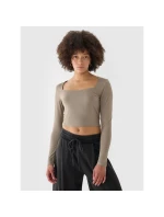 Dámské hladké tričko s dlouhým rukávem model 21431878 - 4F Dámské hladké tričko s dlouhým rukávem model 21431878 - 4F