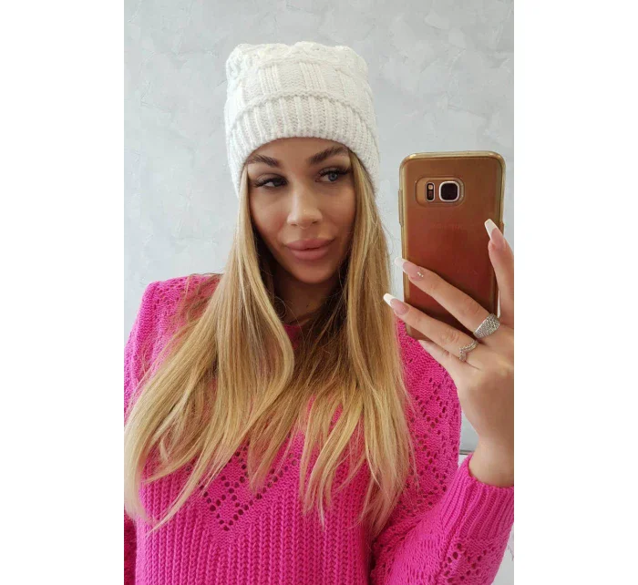 Fleecová čepice Marta K231 bílá