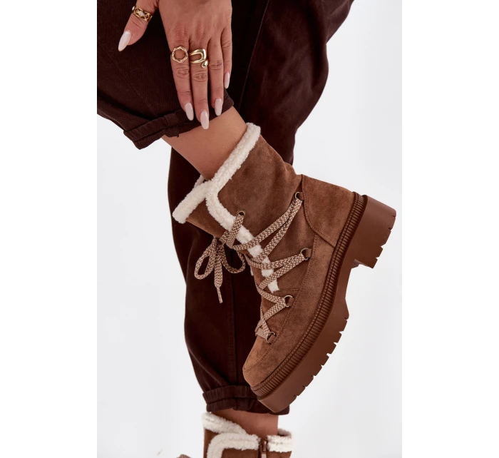 Dámské sněhule s kožíškem Camel model 21715007 - Boto