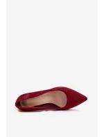 Semišové lodičky na podpatku Sergio Leone PB216 Brodované