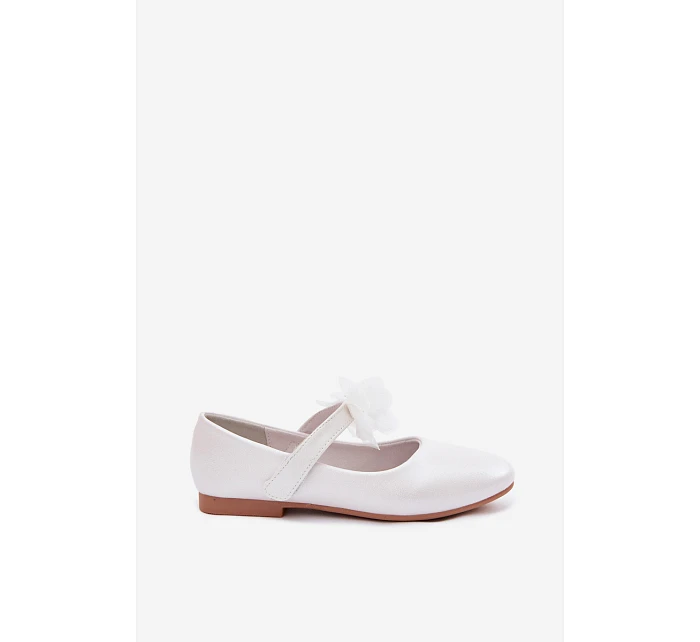 Dětské balerínky Vinceza 13277 Bílé perleťové
