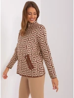 Sweter AT SW model 18955182 brązowy - FPrice Sweter AT SW model 18955182 brązowy - FPrice