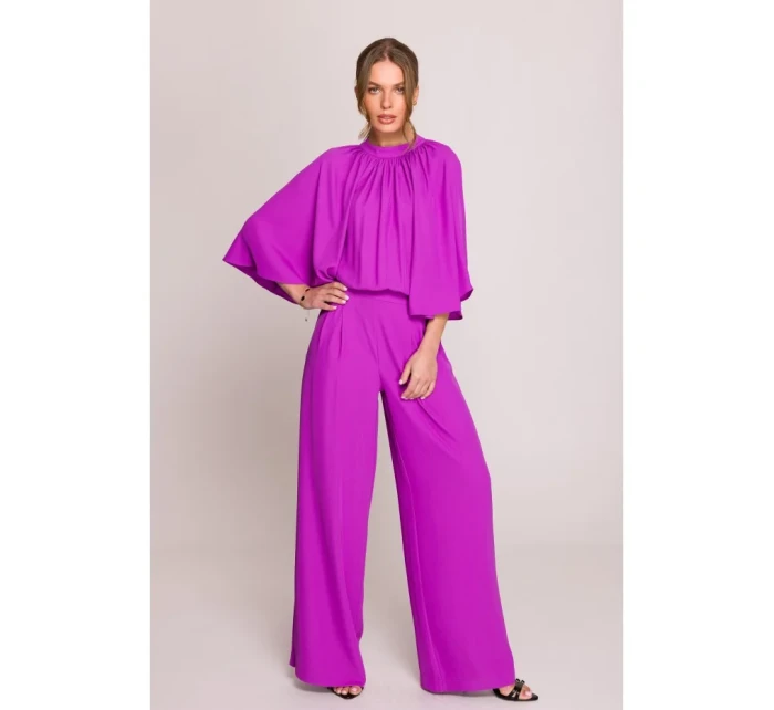 Kombinéza s širokými rukávy a zády model 20966209 - STYLOVE