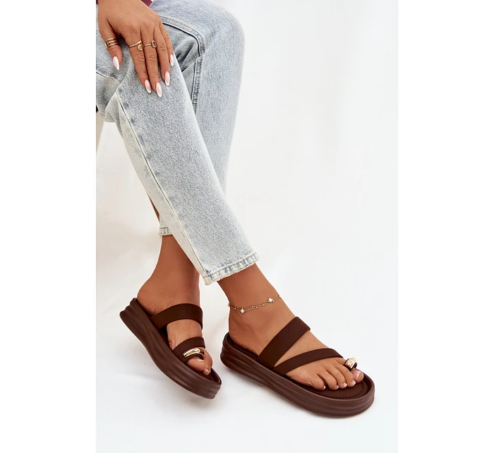 Dámské pantofle Farielle LS-170 hnědé - Bestelle