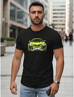 Pánské tričko s potiskem auta černé NX5015R - FashionStreet Pánské tričko s potiskem auta černé NX5015R - FashionStreet