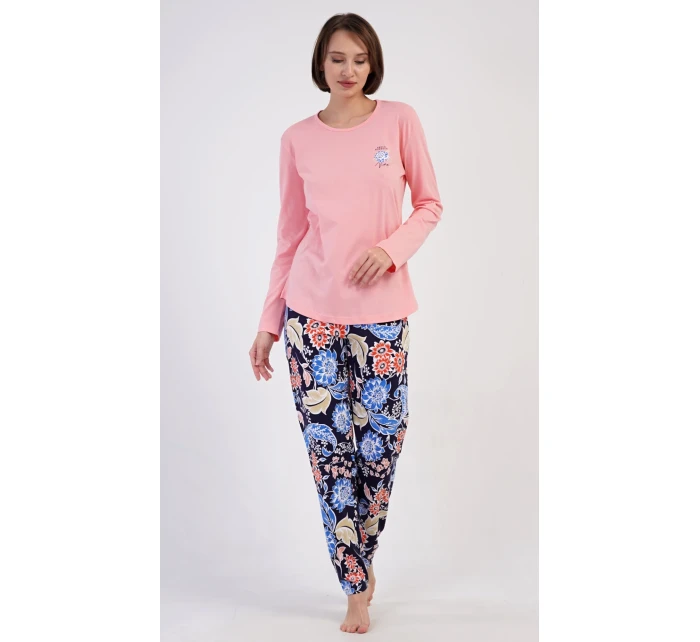 Dámské pyžamo dlouhé Květy Dámské pyžamo dlouhé Květy