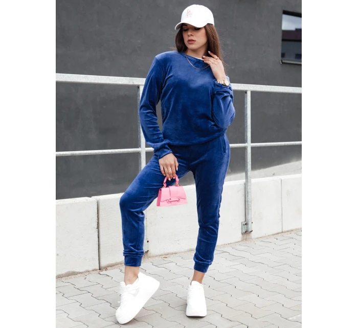 Dámský velurový komplet URBANVELVET navy blue FashionStreet AY1057 Dámský velurový komplet URBANVELVET navy blue FashionStreet AY1057