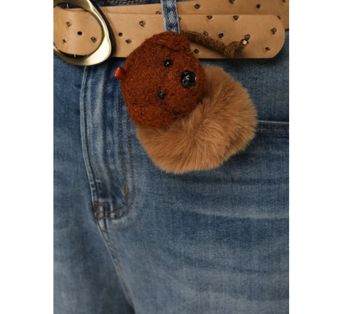 Dámské džíny balonového střihu s páskem a visačkou modré FashionStreet UY2915