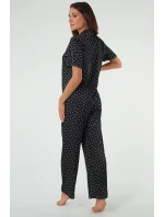 Italská móda Ria crêpe long barva:print/black