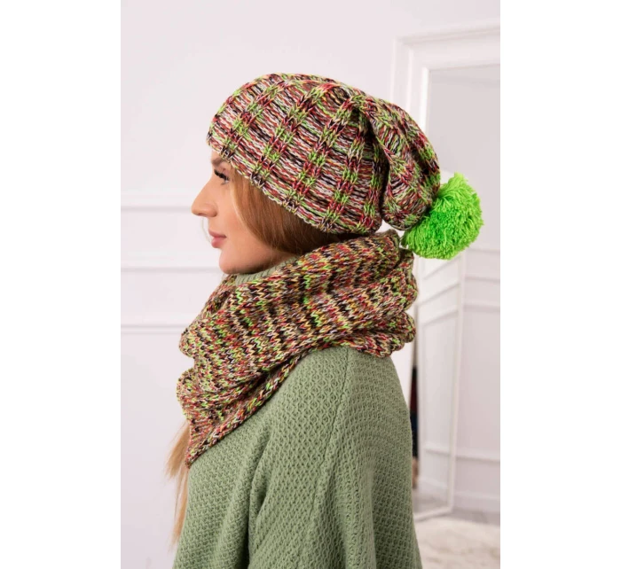 Dámská fleecová souprava 4 neon green model 18751127 - K-Fashion Dámská fleecová souprava 4 neon green model 18751127 - K-Fashion