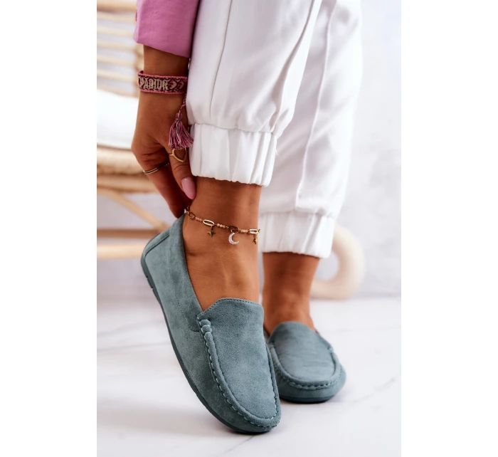 Dámské Semišové Mokasíny máta Morreno Dámské Semišové Mokasíny máta Morreno